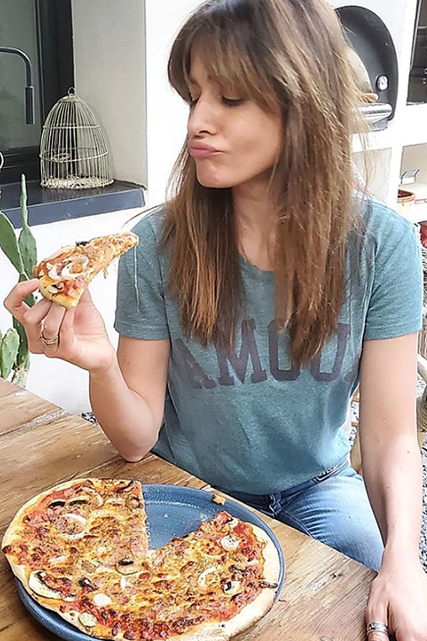 La apetitosa pizza que Isabel Jiménez incluye en su dieta mindful eating.