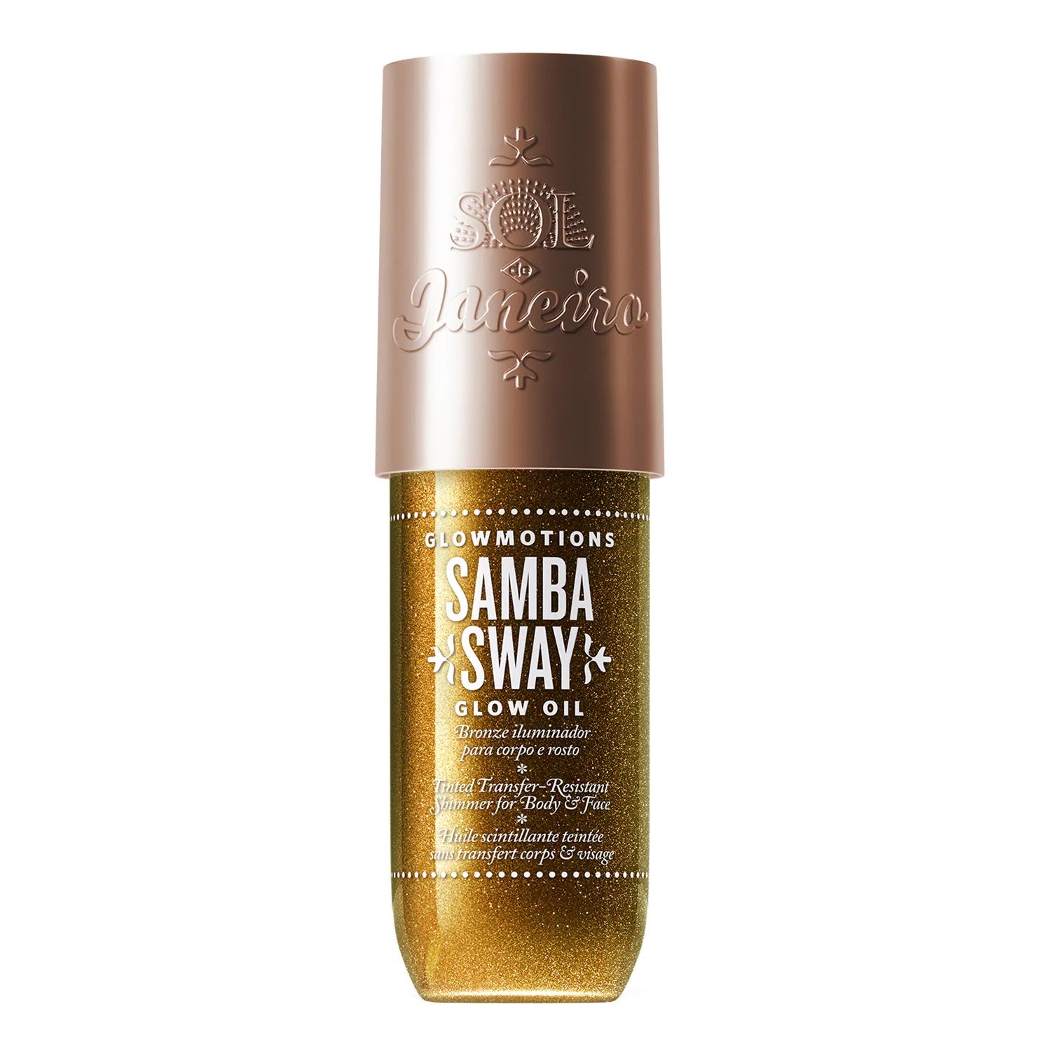 Intensifica tu bronceado y dale brillo al cuerpo y a la cara con el aceite iluminador Glowmotions Glow Oil de Sol de Janeiro. Su olor es irresistible... Antes: 24 euros.  Ahora: 13 euros .