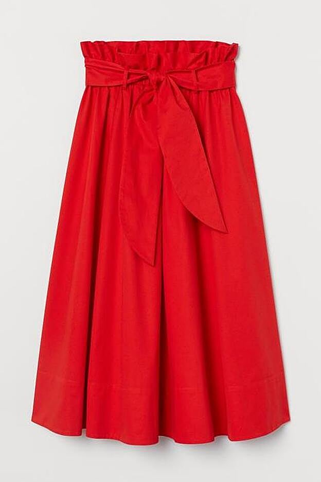 Falda acampanada con mucho vuelo de H&M.