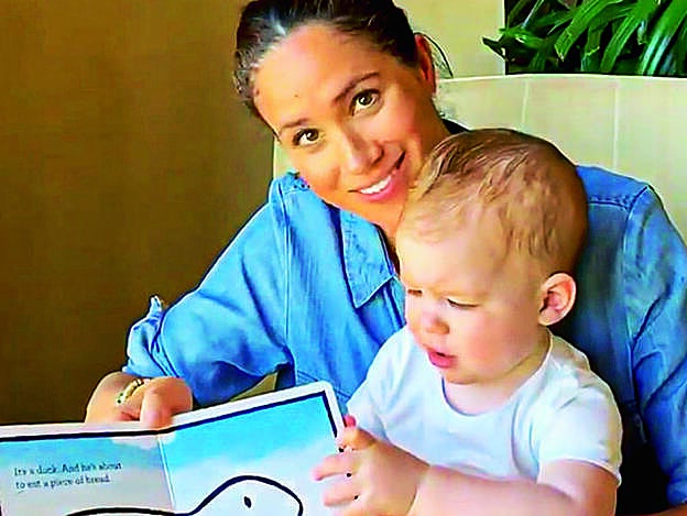 Markle con Archie el 6 de mayo, cuando cumplió su primer año.