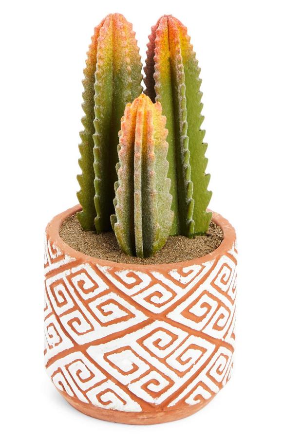 Este cactus en maceta texturizada es de Primark y tiene un precio de 7 euros.