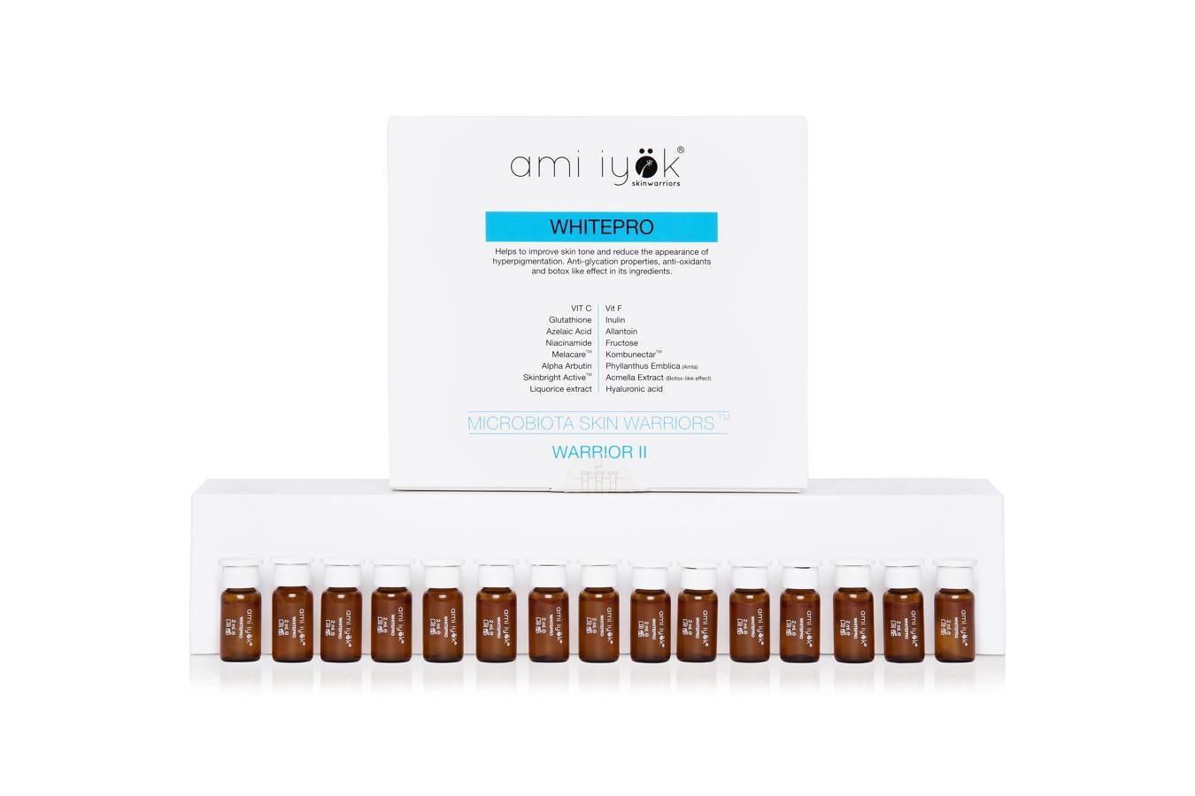Para hacer frente a las manchas de la piel Ami Iyök lanza WhitePro (55 euros), un tratamiento, en formato ampollas, eficaz para aquellas pieles con manchas provocadas especialmente por el fotoenvejecimiento, pero también causadas por factores como la edad o el acné.