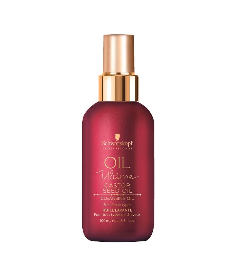 Este aceite limpiador, formulado con aceite de semilla de ricino 100% natural, reequilibra, cuida y limpia suavemente el cuero cabelludo y el cabello dejándolos con un aspecto sano y brillante, sin sobrecargarlo. Para usarlo hay que aplicarlo sobre cabello mojado o seco, dividiéndolo en pequeñas secciones en las que hay que vaporizar entre 1-2 veces, masajear en el cuero cabelludo y enjuagar bien. Aceite Limpiador de Semilla de Ricino Oil Ultime de Schwarzkopf Professional (15 €).