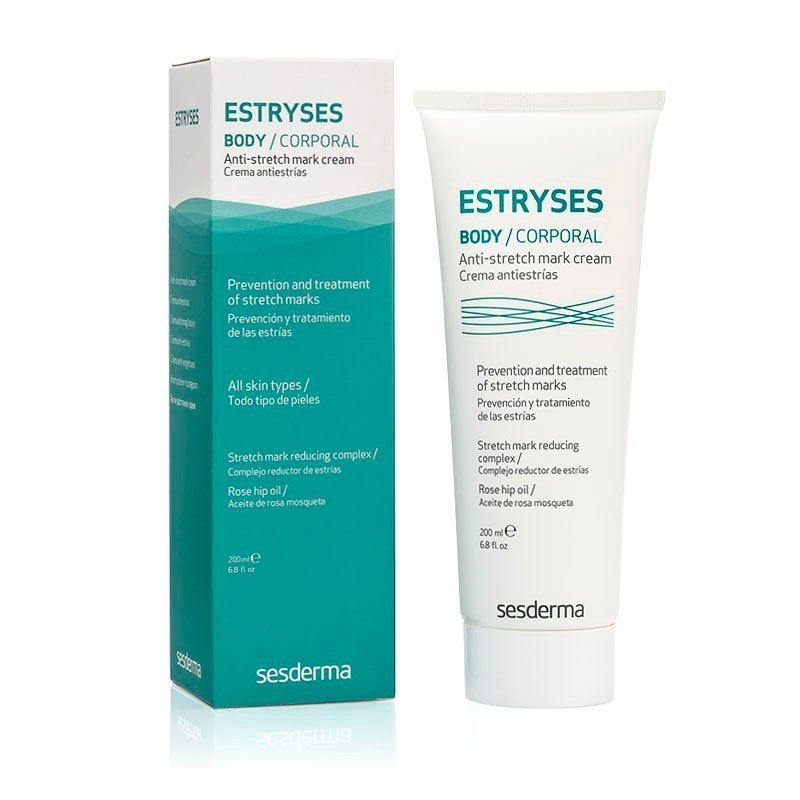 Con la crema Sesderma Estryses mejorarás la firmeza y el aspecto de una piel con estrías si la aplicas día y noche para activar la formación de elastina, colágeno y glicosaminoglicanos. Antes: 29,95 euros.  Ahora: 24,65 euros .
