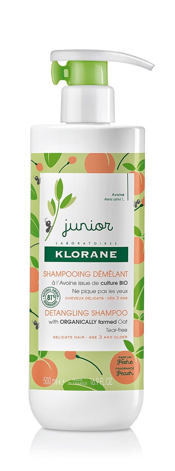 Klorane Junior Champú Dersenredante con Avena Calmante procedente de cultivo bio (10,84 €).