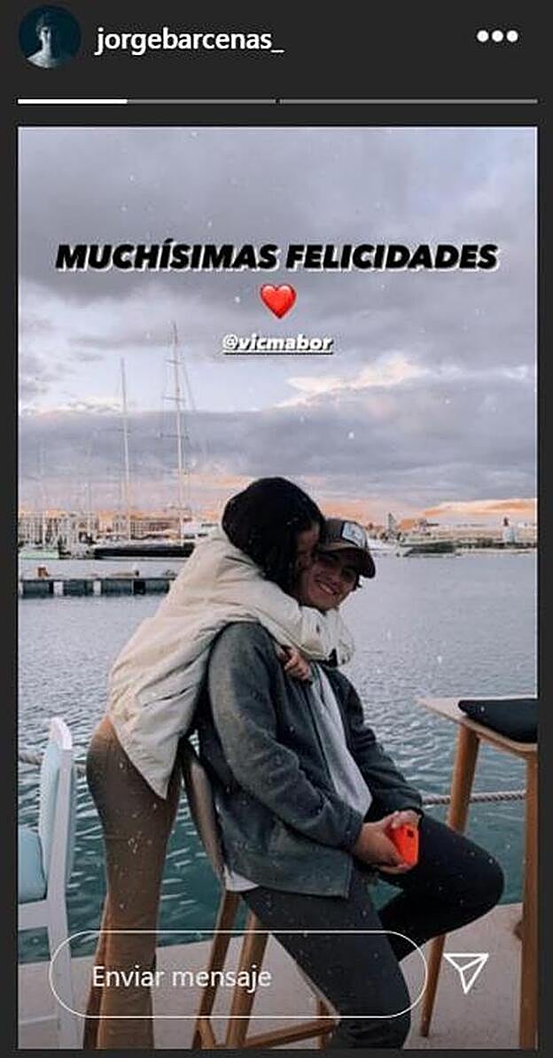 Esta es la felicitación en 'stories' de Jorge a Victoria Federica.