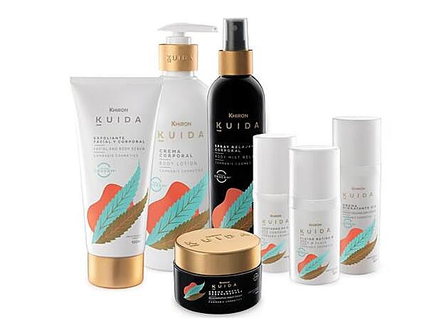 1. Kuida Exfoliante Facial y Corporal (14,95 euros). 2. Kuida Khiron Loción Crema Corporal en Frasco (14,95 euros). 3. Kuida Spray Relajante Corporal Frasco (17,95 euros). 4. Kuida Khiron Crema Noche Regeneradora Frasco (34,95 euros). 5. Kuida Khiron Contorno de Ojos (37,95 euros). 6. Kuida Khiron Fluido Rutina tipo bruma (37,95 euros). 7. Kuida Crema Hidratante Día (34,95 euros).