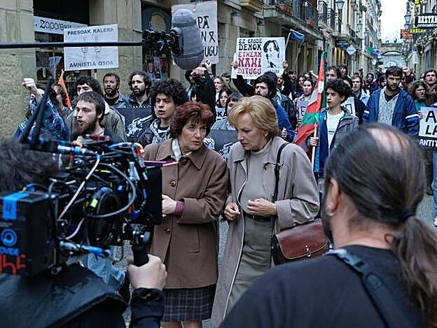 Imagen del rodaje de 'Patria'