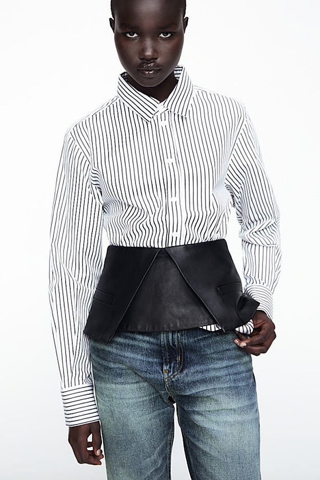 Cinturón fajín de piel de la nueva colección de Zara.