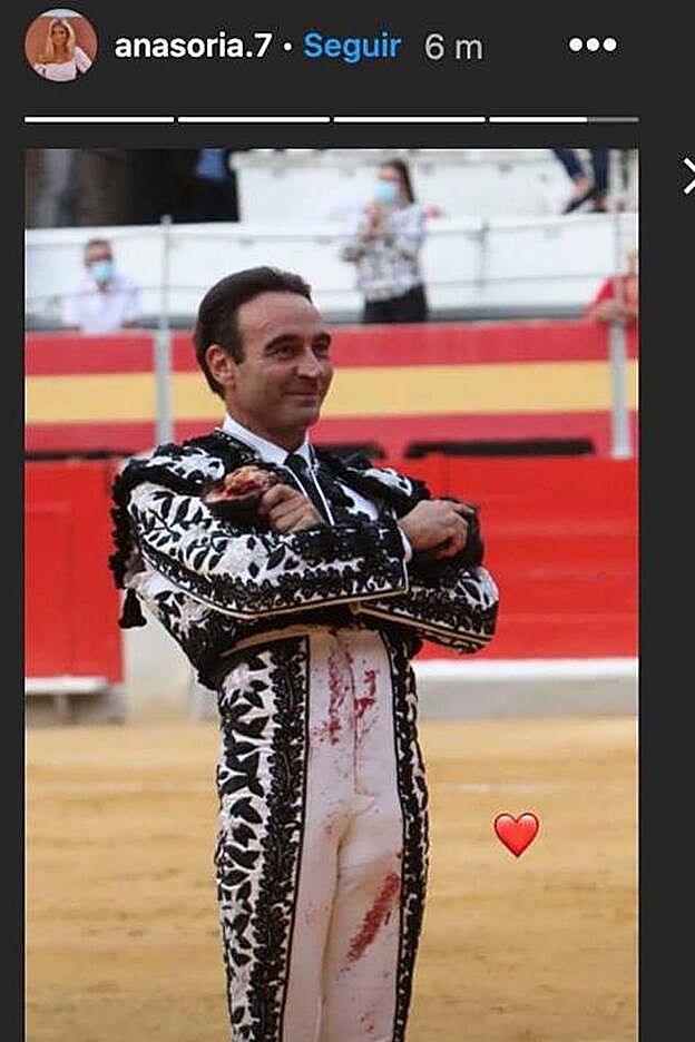 Así reconocía Ana la faena de su pareja.