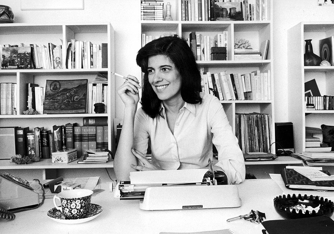 Susan Sontag (1933-2004), American writer. France, on November 3, 1972.