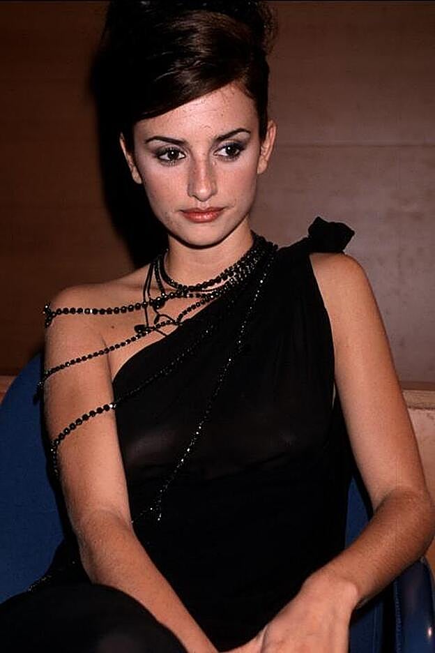 Penélope Cruz en el Festival de Cine de San Sebastián, en 1999.