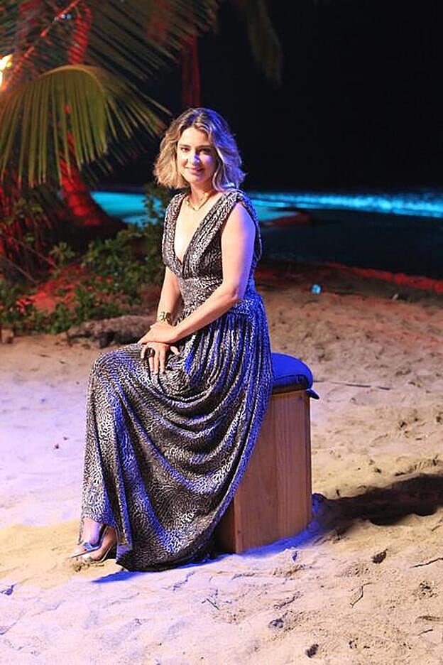 Sandra Barneda en la hoguera de 'La Isla de las Tentaciones'.