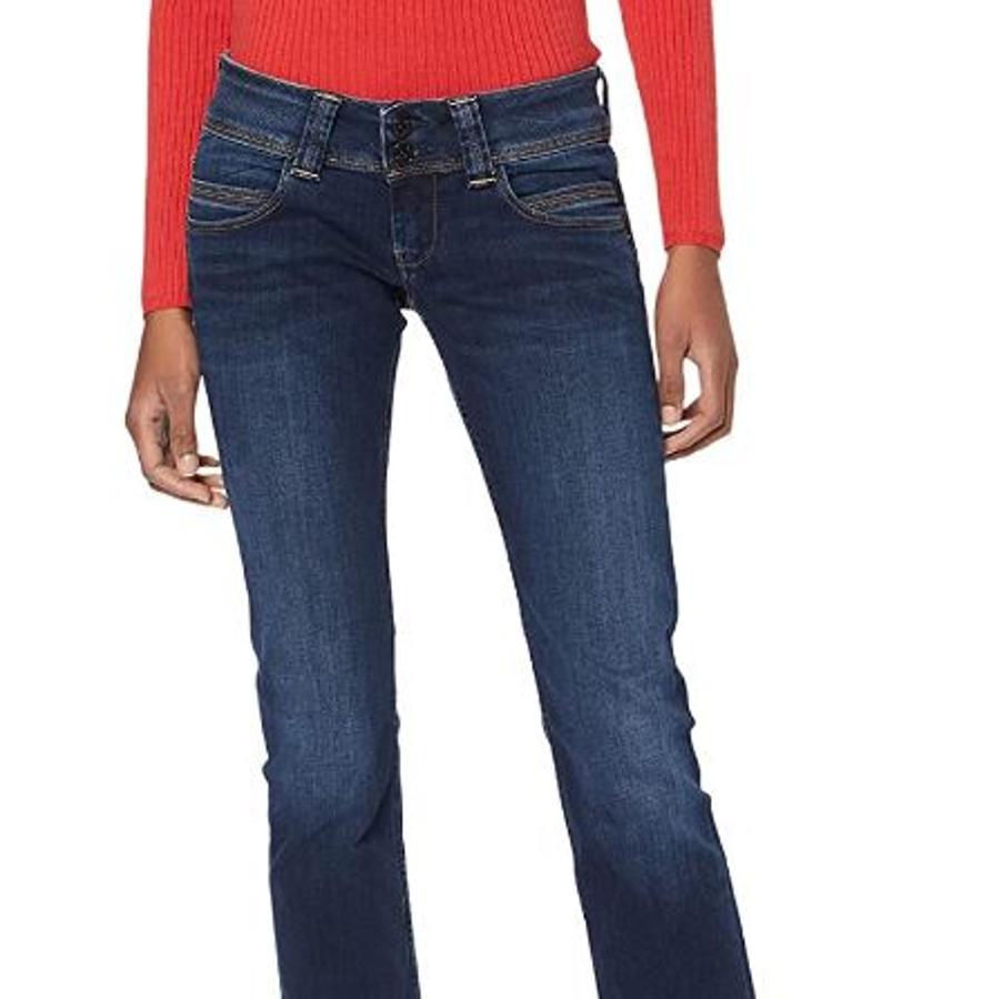 Y volvemos a los vaqueros para recalar en otra marca que no puede faltar en una lista como esta. Pepe Jeans, garantía de calidad a nivel global, nos propone este  cómodo y atractivo modelo Venus para mujer , confeccionado en tejido elástico (algodón 84%, poliéster 14% y elastano 2%), de cintura baja y con cierre que combina botones con cremallera. Los tienes en 9 tonos de azul por solo 45,59 euros, lo que supone una rebaja del 36% con respecto al precio original.