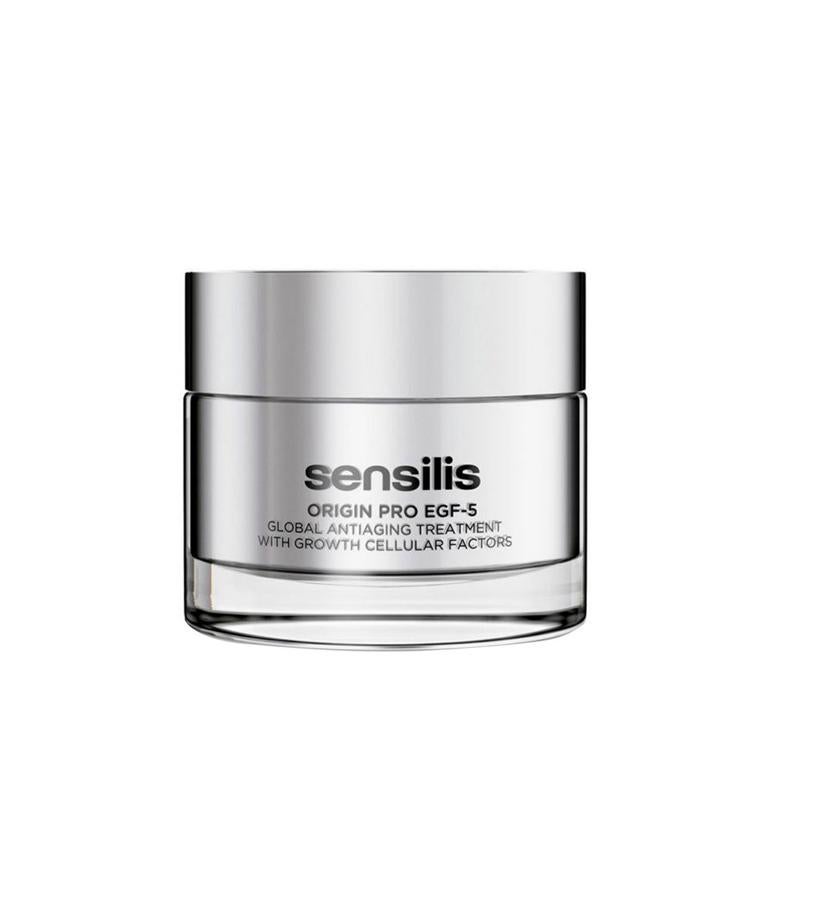 Los cinco factores de crecimiento que hay en su fórmula, unidas al complejo proaging para proteger tus células madre epidérmicas, mejoran la regeneración de la piel y la reafirman en profundidad. Indicada para piel normal a seca.  Origin Pro Egf-5 Crema Antiedad de Sensilis  (74,95 €).