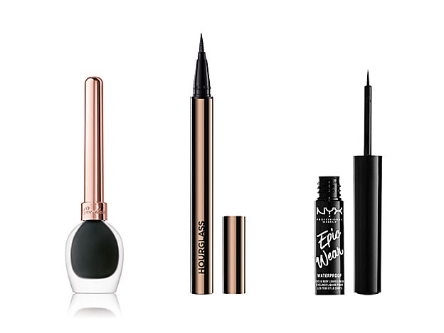 Intense Eye Liner Mad Eyes de Guerlian (42,40 €). Voyeur Waterproof Liquid Liner de Hourglass (38,99€, en Sephora). Epic Wear Liquid Liner de Nyx PMU (9,90 €).