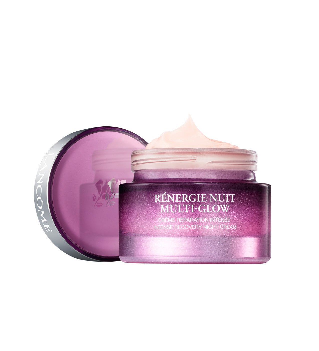 Combina ocho aceites vegetales con ceramidas y ácidos grasos omega 6 y 9 que nutren, alivian y regeneran la piel a lo largo de la noche para que al despertar tenga un el brillo natural que se consigue después de un descanso completo. De textura untuosa, o contiene parabenos, aceites minerales ni siliconas.  Rénergie Nuit Multi-Glow de Lancôme  (123 €).