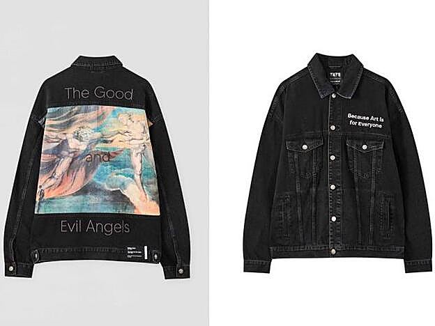 Cazadora vaquera con ilustración de William Blake, de Pull & Bear (45,99 €).