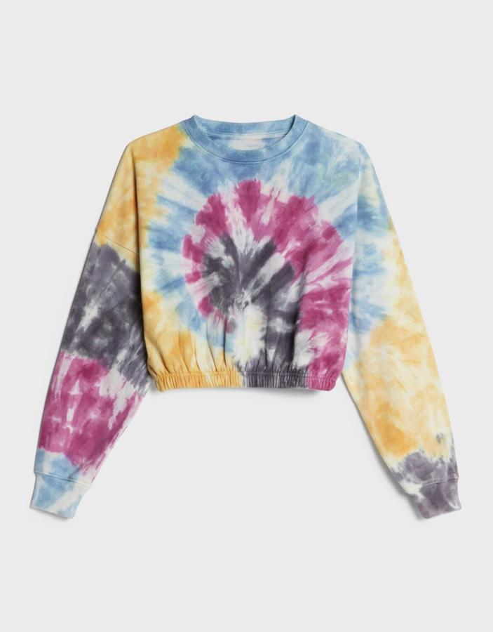Esta colorida sudadera tie dye con elástico en el bajo y cuello redondo tiene un precio de 19,99 euros.