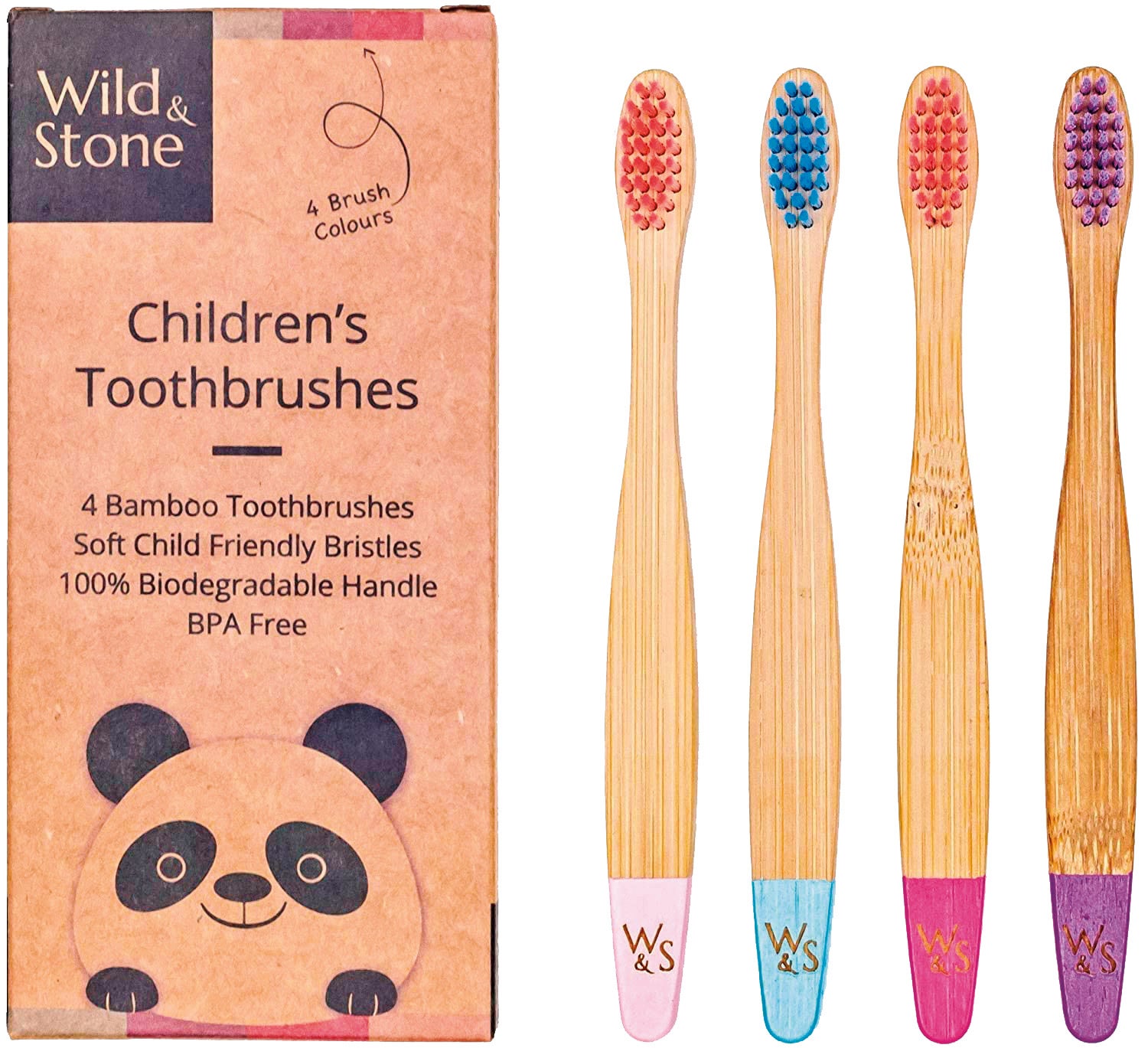 Cepillo de dientes de bambú orgánico de Wild & Stone en Amazon (4 unidades/ 7,99 €).