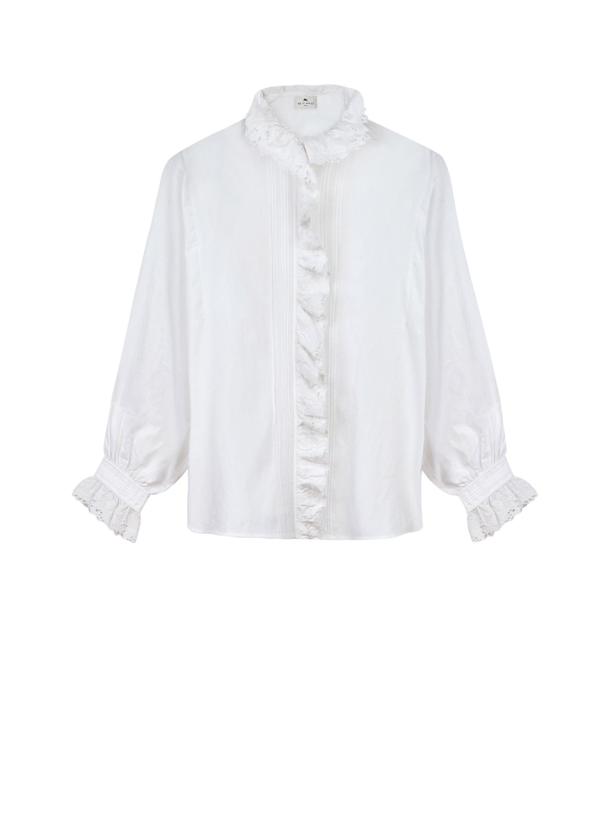 Camisa de algodón con encajes, de Etro (995 €).