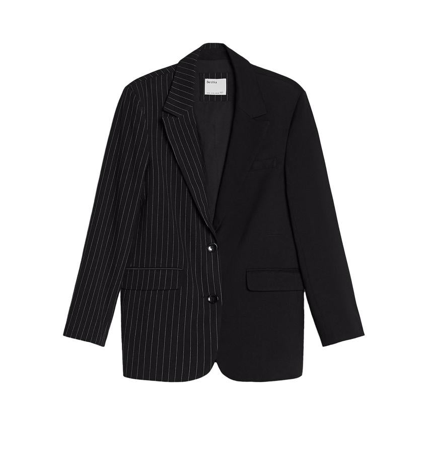Blazer contrastada, de la colección 2Tailored de Bershka (35,99 €).
