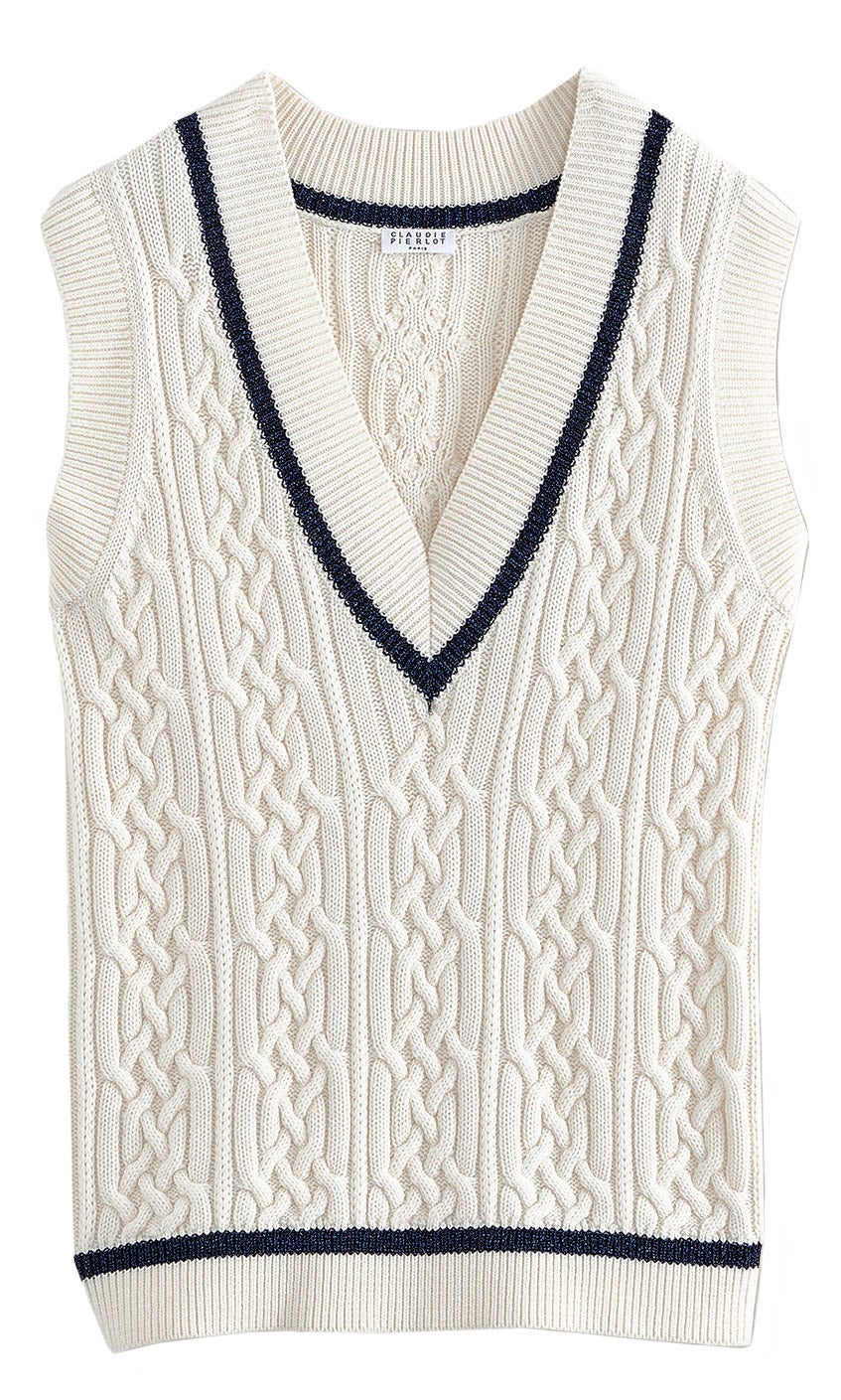 Chaleco de punto, de Claudie Pierlot (105 €).