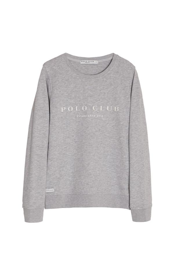 Sudadera gris, de Polo Club (70 euros).