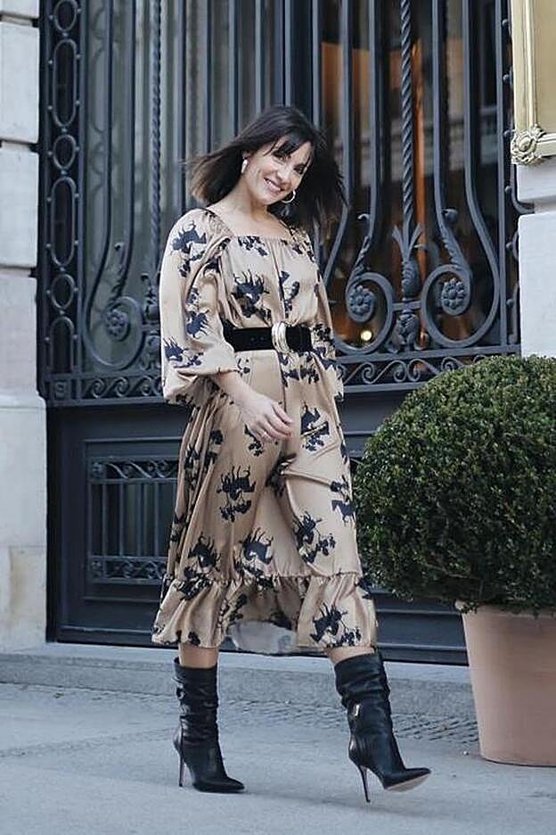 Nagore Robles con un vestido de M|M Miriam.