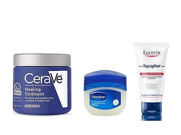 Healing Ointment de CeraVe (37,65 €). Vaselina pura de Vaseline (2,50 €).
