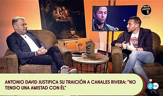 Jorge Javier Vázquez durante su cara a cara con Antonio David Flores.