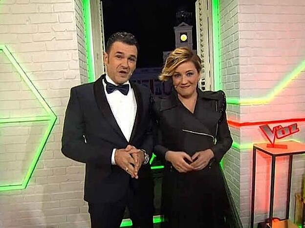 Iñaki López y Cristina Pardo durante las Campanadas del pasado año.