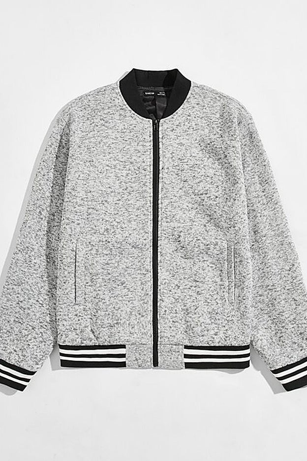 Cazadora tipo universitaria hasta la talla XXL de Shein.