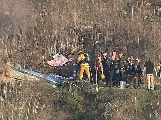 Escena del accidente de Kobe Bryant.