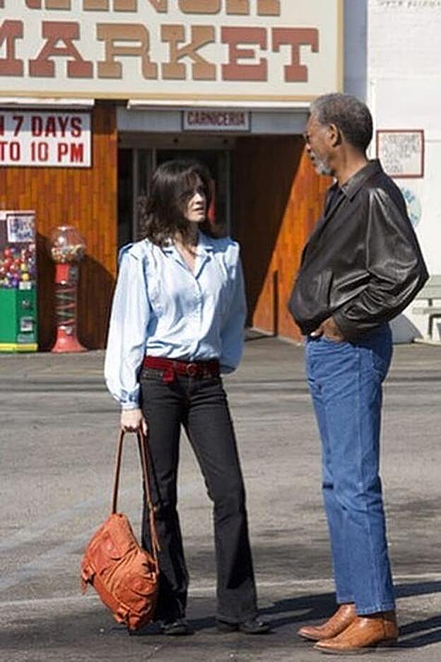 Paz Vega con Morgan Freeman, Instagram.