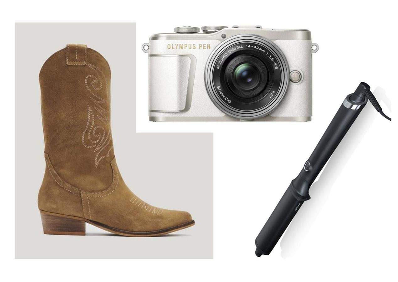 En mi carta de los Reyes Magos no puede faltar nunca un regalito 'beauty' y otro 'fashion'. Parece que las botas cowboy seguirán siendo tendencia en 2021 y como buena fan que soy de ellas, he decidido encargar a Sus Majestades estas tan bonitas de Bryan Stepwise (72,15 euros) porque tienen pinta de ser de lo más cómodo y además pegan con todo. Por otro lado, he desistido en lo de aprender a hacer ondas con planchas y quiero (y necesito) probar el rizador de GHD curve classic wave (179 euros) para presumir de pelazo. Por último, la memoria de mi teléfono ha dicho basta y una cámara de fotos como la Olympus Pen E-PL9 (499 euros) es la mejor para hacer fotos bonitas -cuando podamos volver a viajar- y para meterme del todo en el papel de influencer.