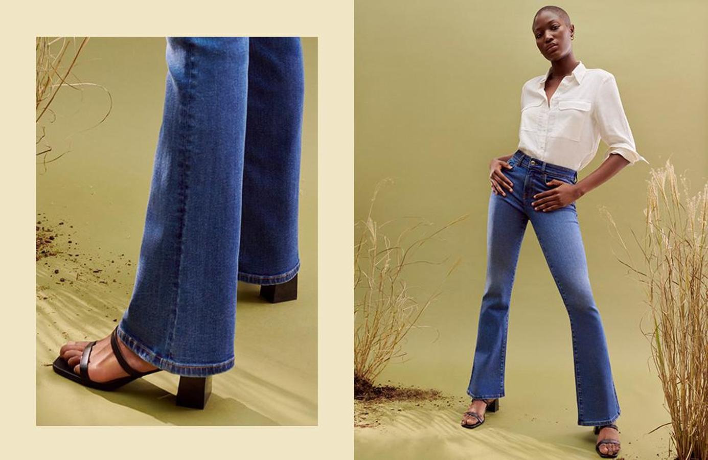 Flare jeans: los vaqueros de campana vuelven y son perfectos para presumir de piernas de infarto. Te hacen parecer más alta y delgada y estilizan la figura. Los de Primark cuestan 17 euros.