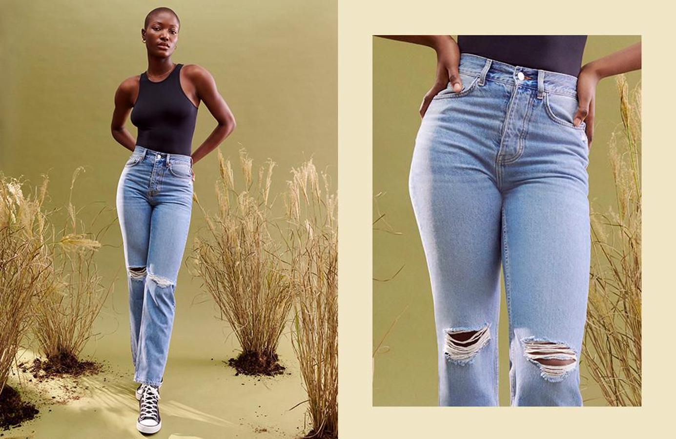 Y de los mom, a los 'dad jeans', que con "una pernera recta y un ajuste más holgado convierten a estos vaqueros en tu primera opción para un look más informal", aseguran desde Primark, donde cuestan 19 euros.