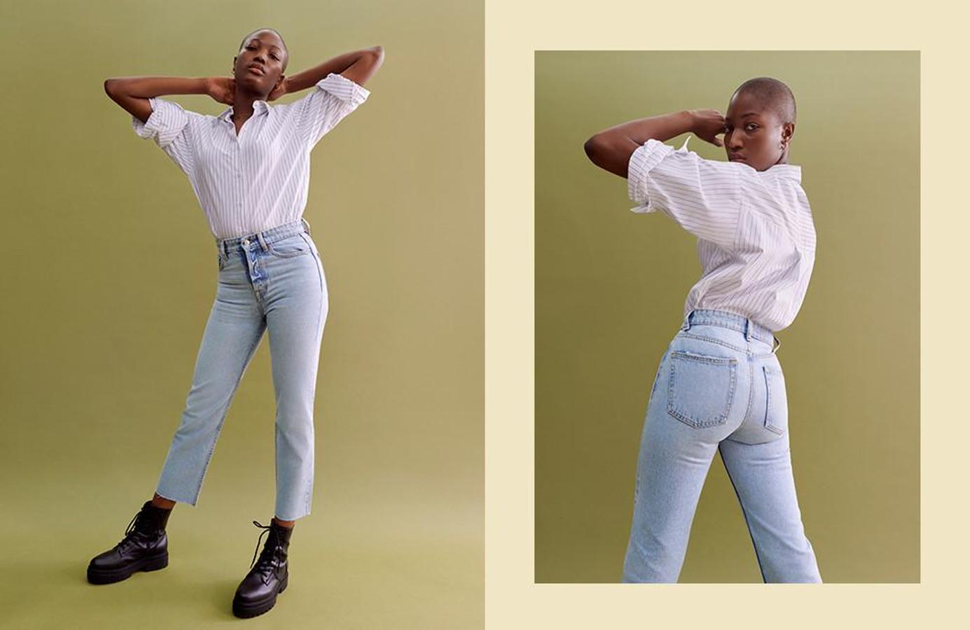 Straight jeans: un básico de estilo que estiliza las piernas y marca la cintura. Los de Primark son de algodón reciclado y cuestan 17 euros.