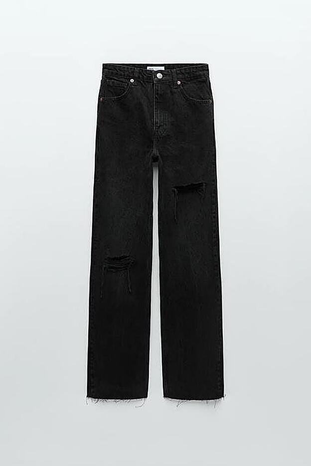 Jeans Wide Leg Full Length Rotos. Ref. 6045/025.