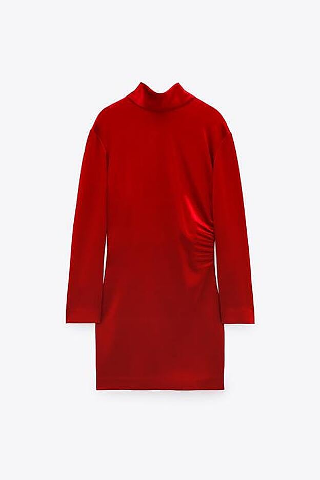 Un mini vestido perfecto para San Valentín u otro tipo de eventos. Zara (39,99 euros)