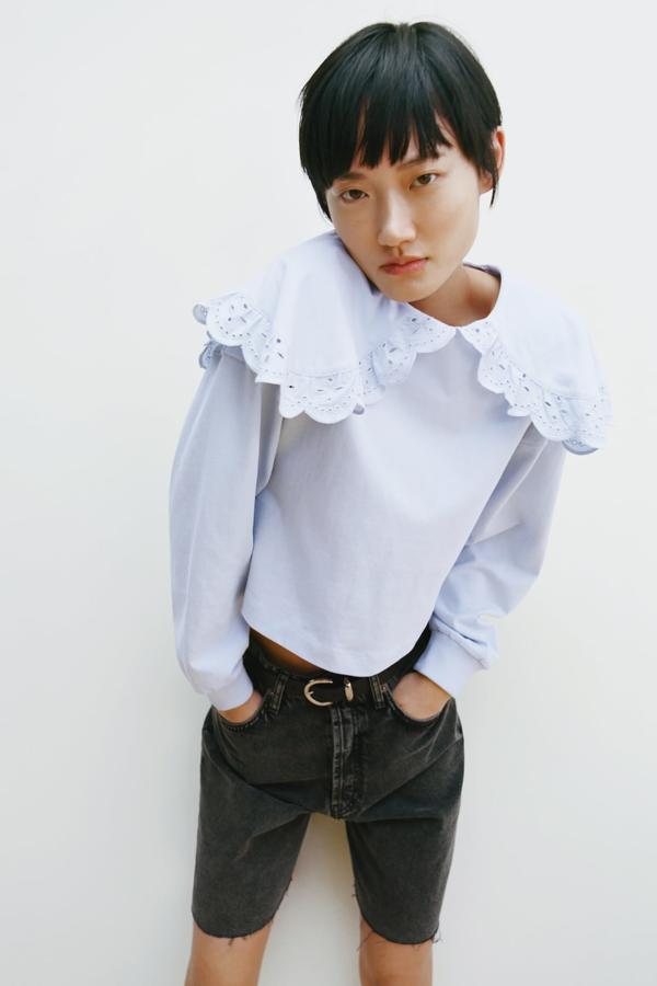 Sudadera con maxi cuello calado de la nueva colección de Zara (19,99 euros)