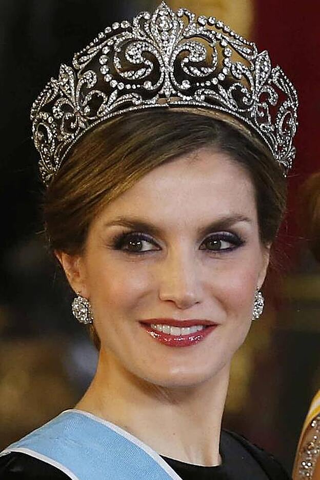 La tiara Flor de Lis es otra de las preferidas de Doña Letizia.