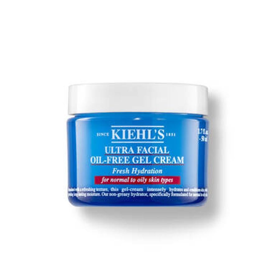 Ultra Facial Oil-Free Gel Cream de Kiehl's ayuda a reducir el exceso de grasa y a controlar los brillos durante 24 horas gracias a una fórmula creada a partir de extracto de Imperata cylindrica y de antarcticine para facilitar la retención de hidratación. Cómprala  aquí  por 22 euros.