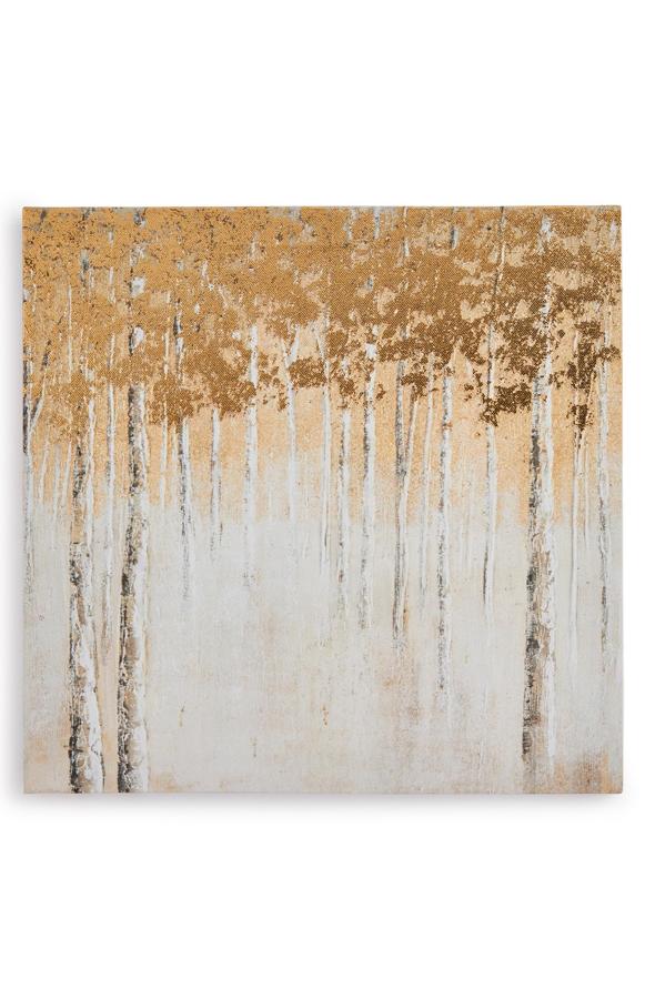 Este cuadro sobre lienzo en tonos tierra cuesta 4 euros en Primark Home.