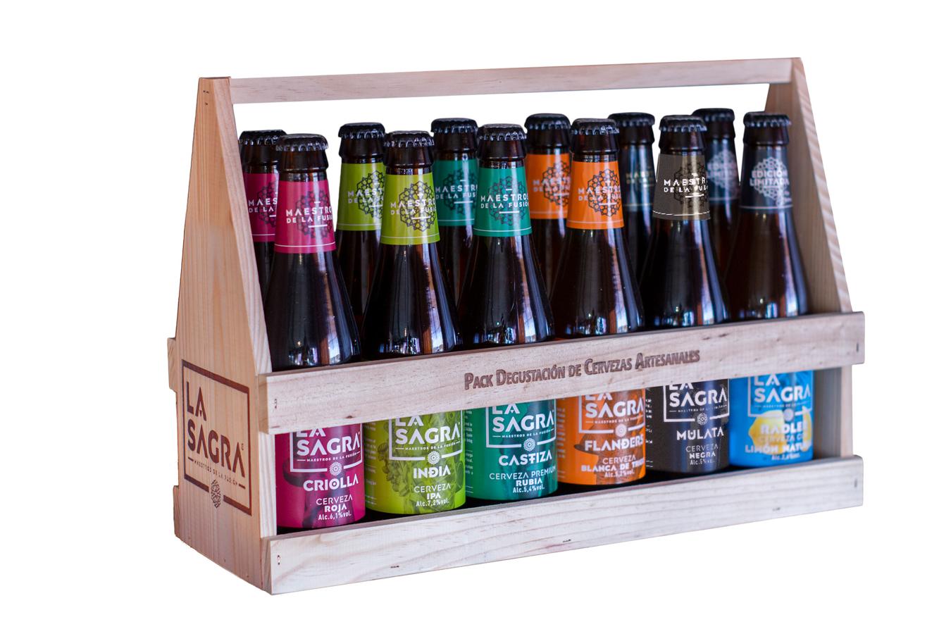 Un pack degustación de cervezas artesanas de La Sagra (27.95 euros).