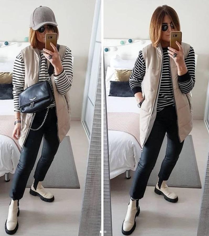 Paquita Martín (@paquitanm.) 73.300 seguidores. Siempre sube dos fotos del mismo look; ideal para descubrir la segunda vida de un look básico cambiando únicamente un complemento.