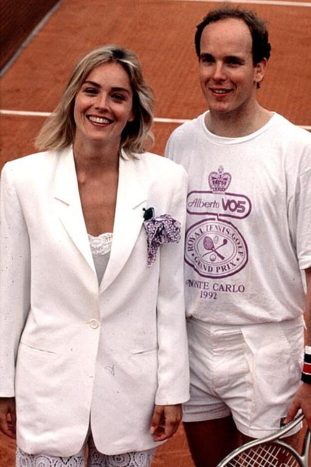 Entre las conquistas noventeras de Alberto de Mónaco se encuentra la actriz Sharon Stone.