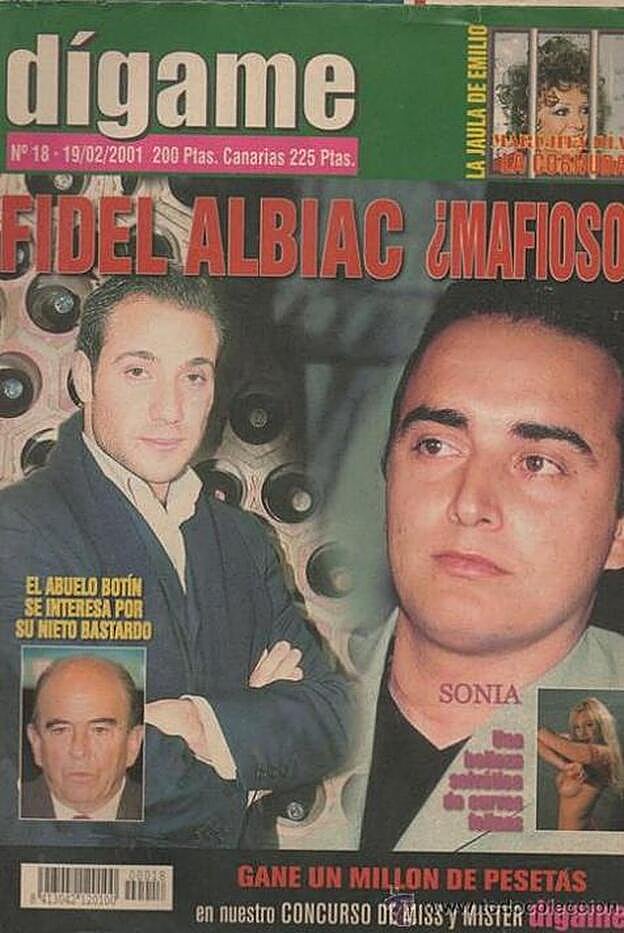 Portada de la revista Dígame protagonizada por Fidel Albiac.