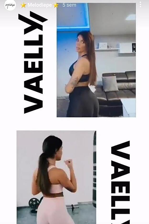 Captura de uno de los destacados en los que Melodie enseña las mallas